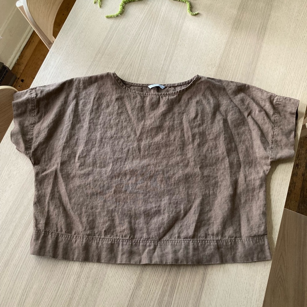 Linenfox Mona Top in Cacao - Picture 3 of 6